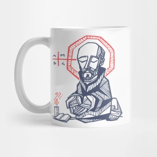 Saint Ignatius of Loyola hand drawn illustration Mug